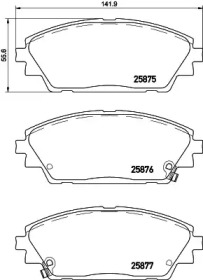 HELLA PAGID 8db355021421 -  Комплект тормозных колодок, дисковый тормоз